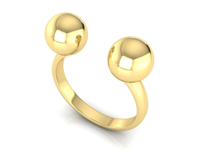 Auksinis žiedas "Burbulai"