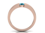 Auksinis žiedas dekoruotas mėlynu safyru "Agnietė" 2
