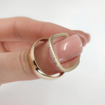 Išskirtinis vestuvinių žiedų derinys su brilaintų juostele (vz127) 3