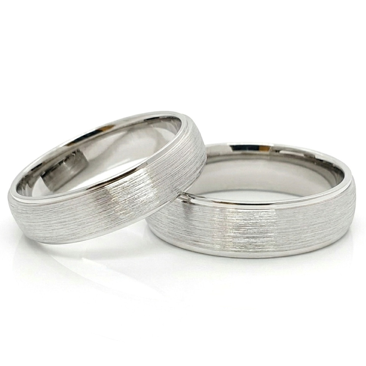 White gold wedding rings (vz187), Modern Design Wedding Rings, Gold type: 585, Item in the photo weight: ~10.00 g - Jewelry online