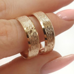 Rose gold wedding rings (vz191), Modern Design Wedding Rings, Gold type: 585, Item in the photo weight: ~14.00 g - Custom jewelry