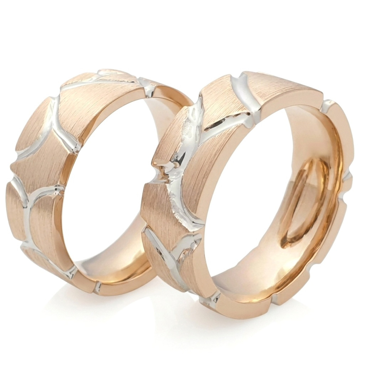 Wedding rings (vz192), Modern Design Wedding Rings, Gold type: 585, Item in the photo weight: ~25.00 g - Jewelry online