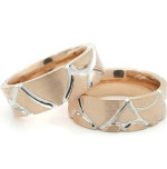 Wedding rings (vz192), Modern Design Wedding Rings, Gold type: 585, Item in the photo weight: ~25.00 g - Custom jewelry