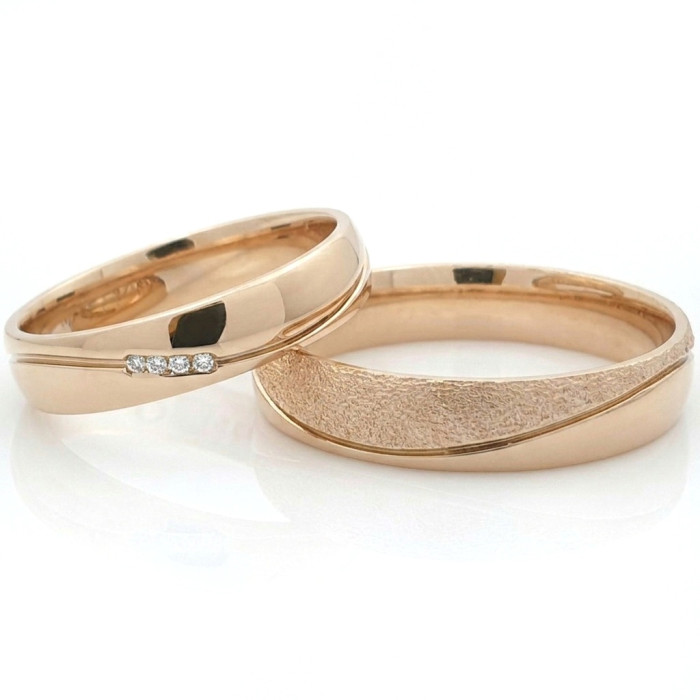 Geltono aukso vestuviniai žiedai (vz193)