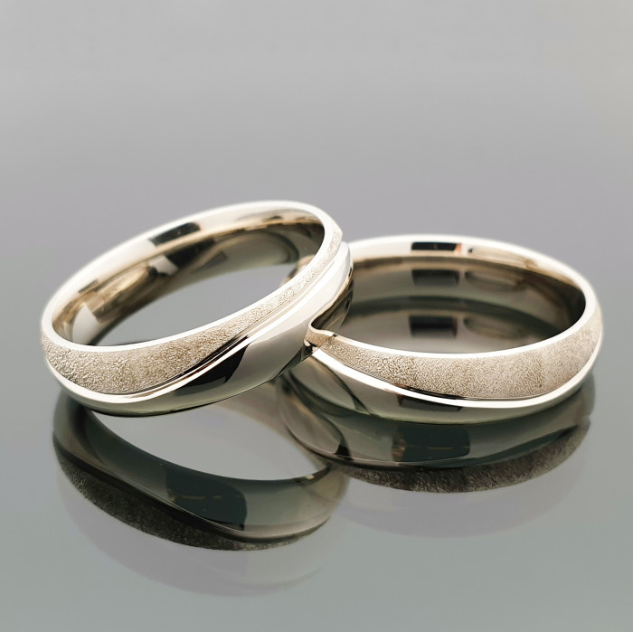 Balto aukso vestuviniai žiedai (vz85)