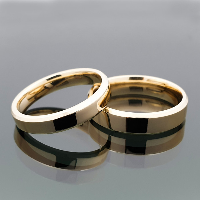 Geltono aukso vestuviniai žiedai (vz93)