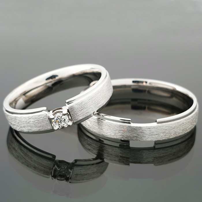 Balto aukso vestuviniai žiedai (vz95)