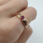  Gold ring with ruby ​​"Fausta" (2180) 2
