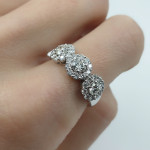  Luxury white gold ring with diamonds (2181) 2