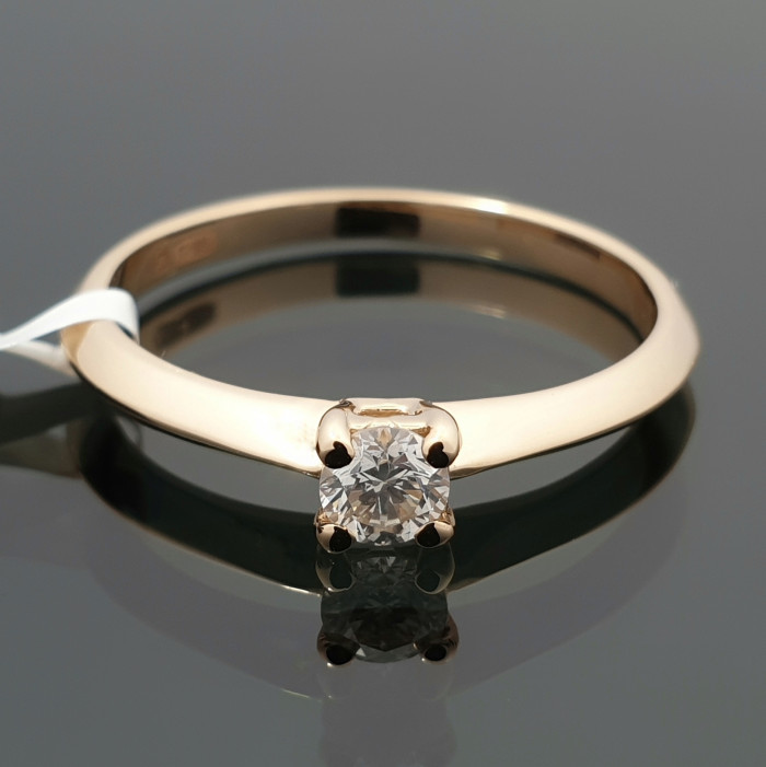 Klasikinis sužadėtuvių žiedas su deimantu (2051)