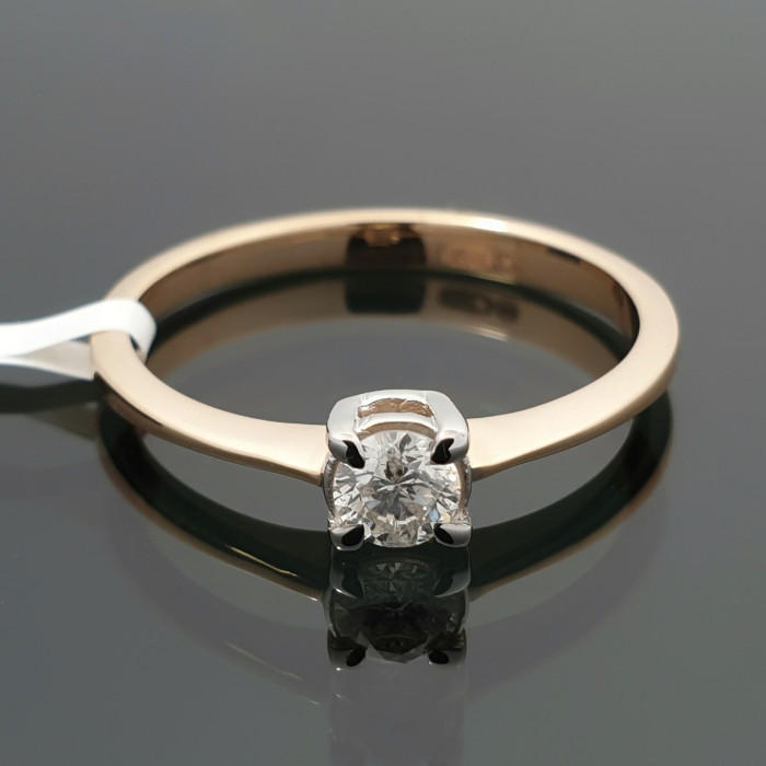 Sužadėtuvių žiedas su deimantu (2044)
