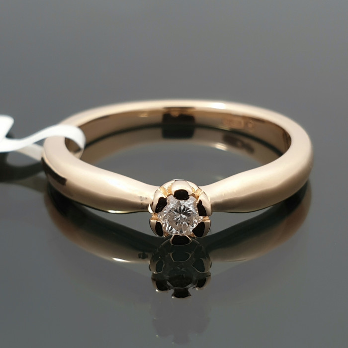 Sužadėtuvių žiedas su deimantu (2057)