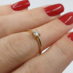 Sužadėtuvių žiedas su deimantu (2064) 2