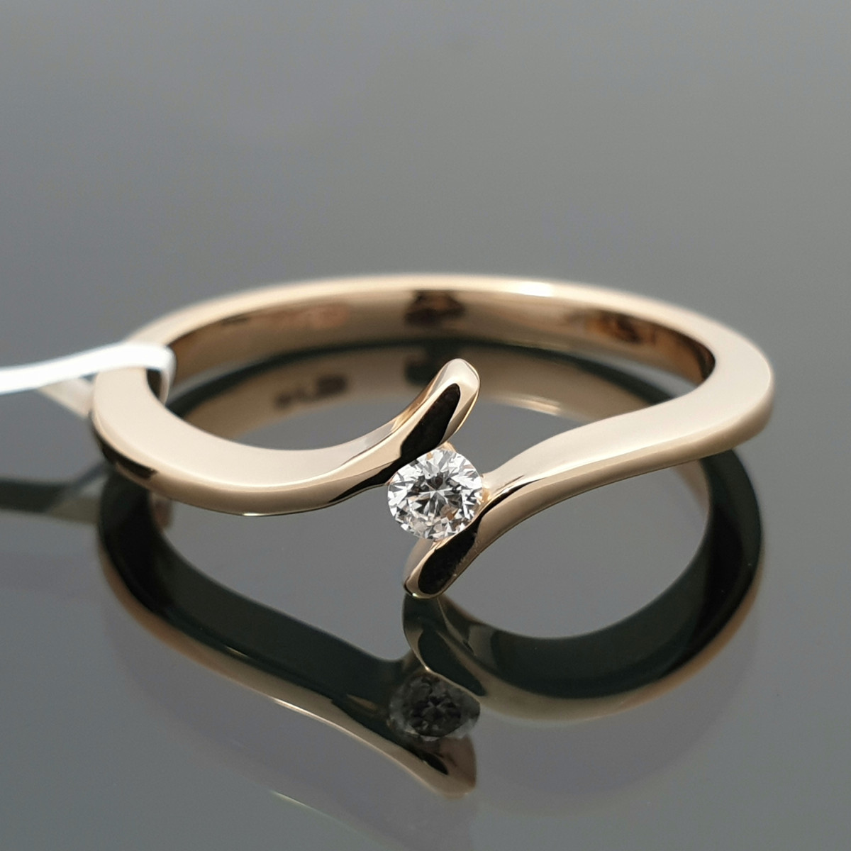 Sužadėtuvių žiedas su deimantu (2076) 1