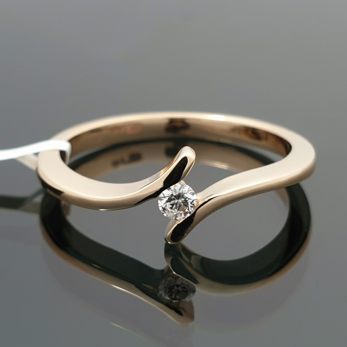 Sužadėtuvių žiedas su deimantu (2076)