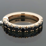 Rausvo aukso žiedas su juodais deimantais "Adelė" (2216) 6