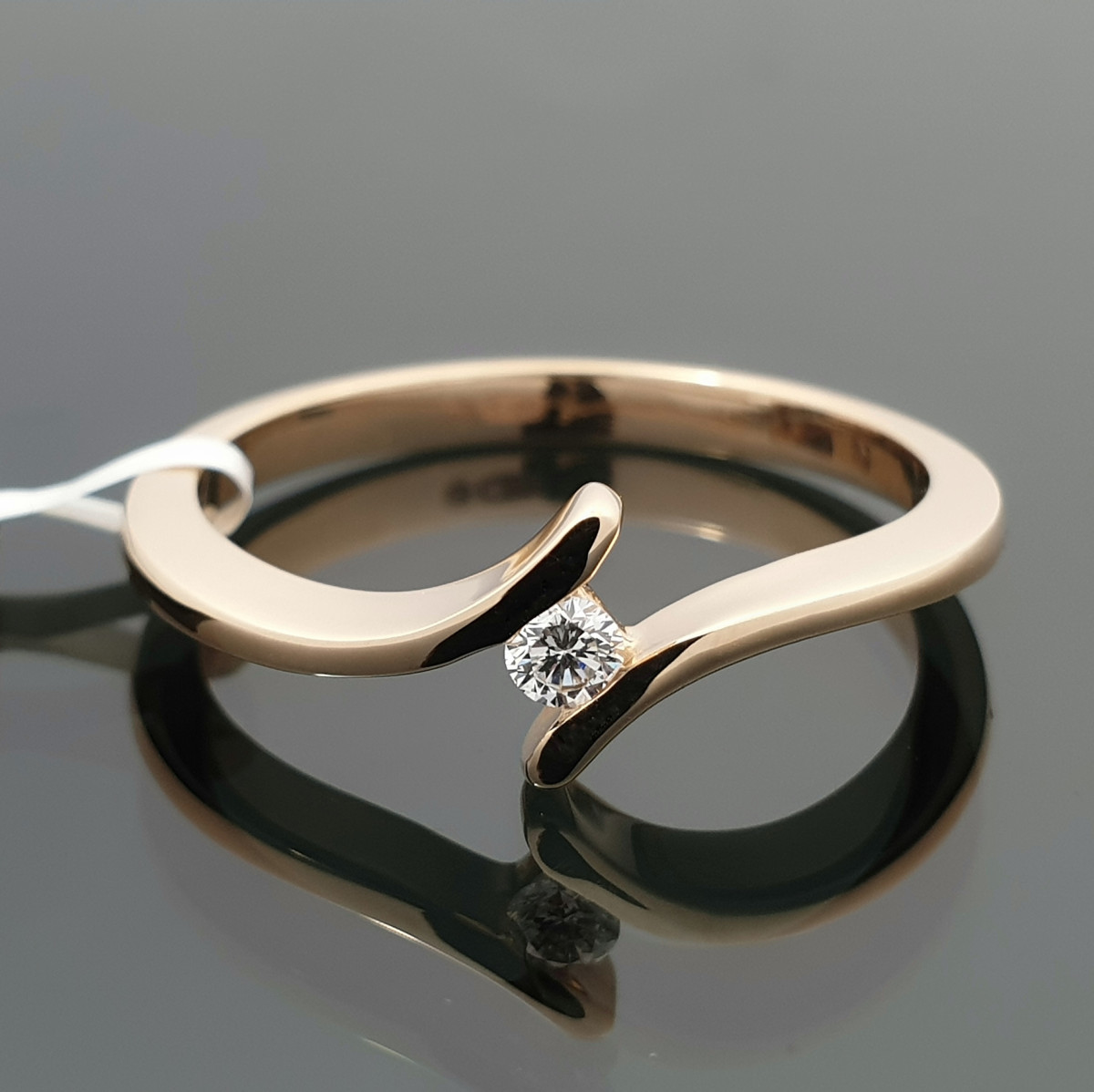 Sužadėtuvių žiedas su deimantu (2077) 1