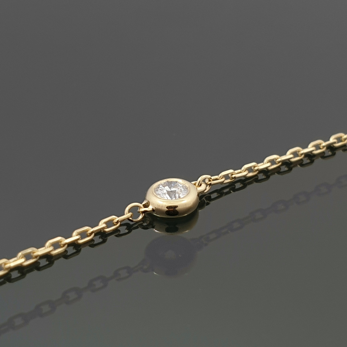 Yellow gold bracelet with diamond (32) 1