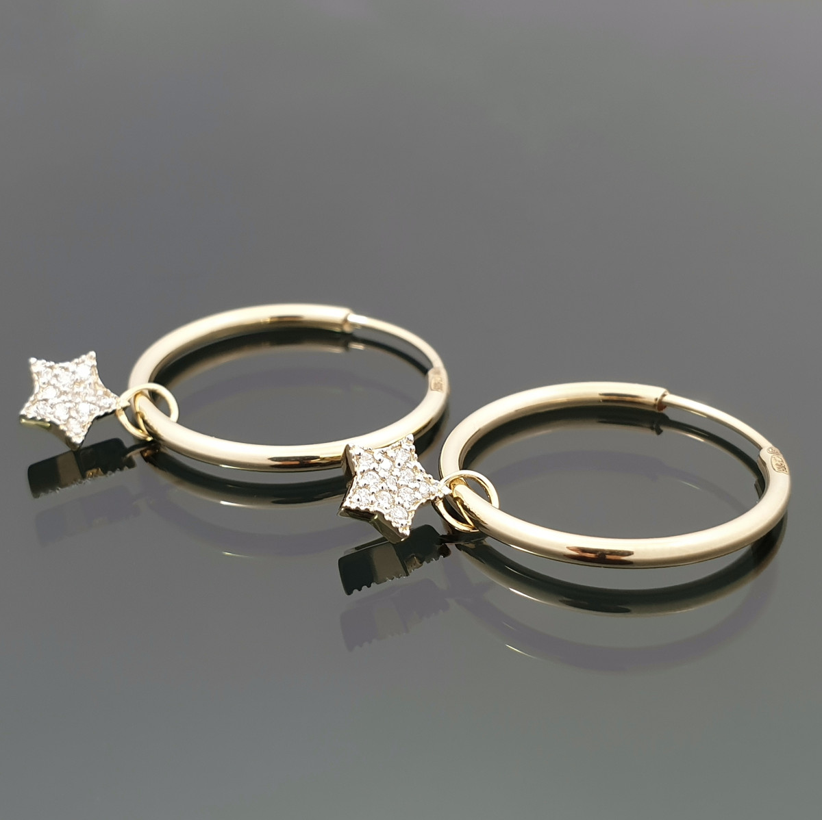 Auksiniai auskarai su žvaigždudėmis (428) 1