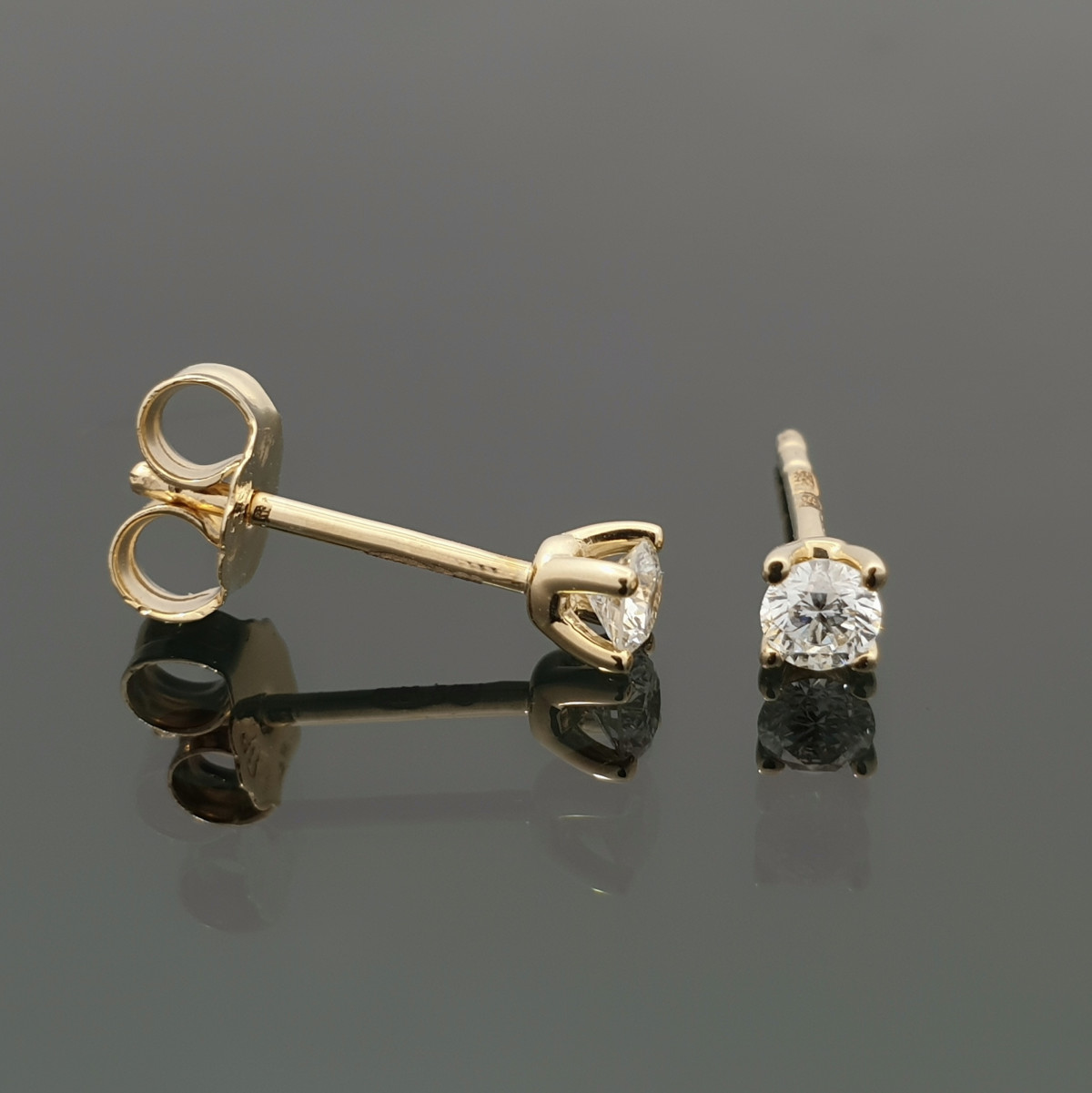  Yellow gold earrings with diamonds (432) 1