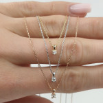Gold chain with diamond (318) 2
