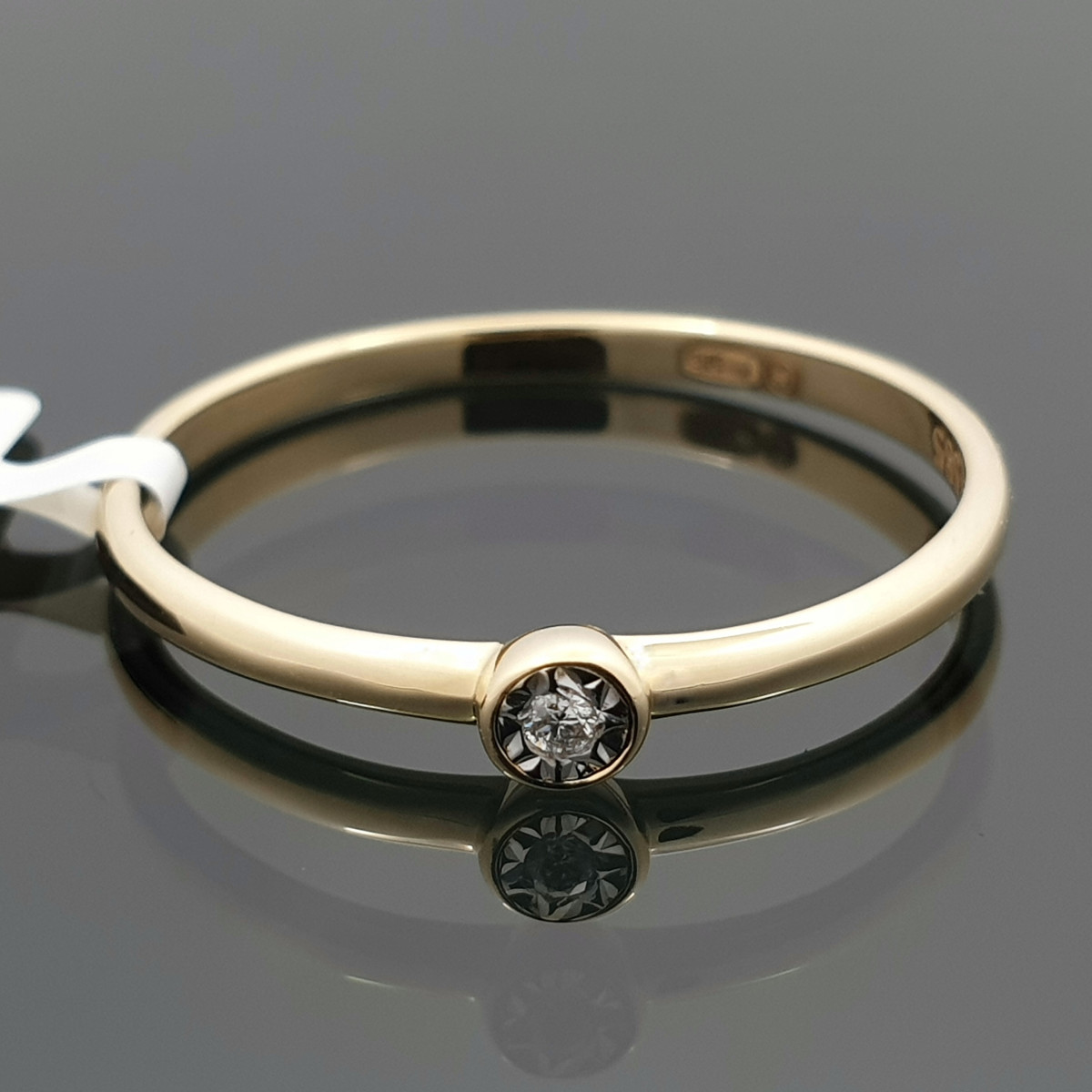 Auksinis žiedas su deimantu (2258) 1