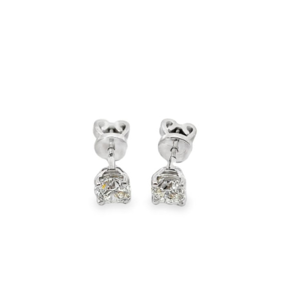 White Gold Earrings with Diamonds (452)