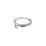 White Gold Engagement Ring with Diamond  2