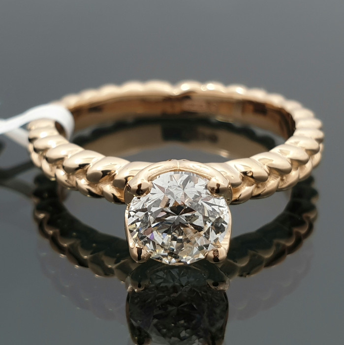 Modernus sužadėtuvių žiedas su deimantu (2289)