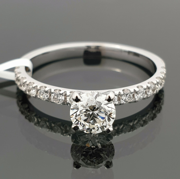 White Gold Engagement Ring with Diamonds (2296)