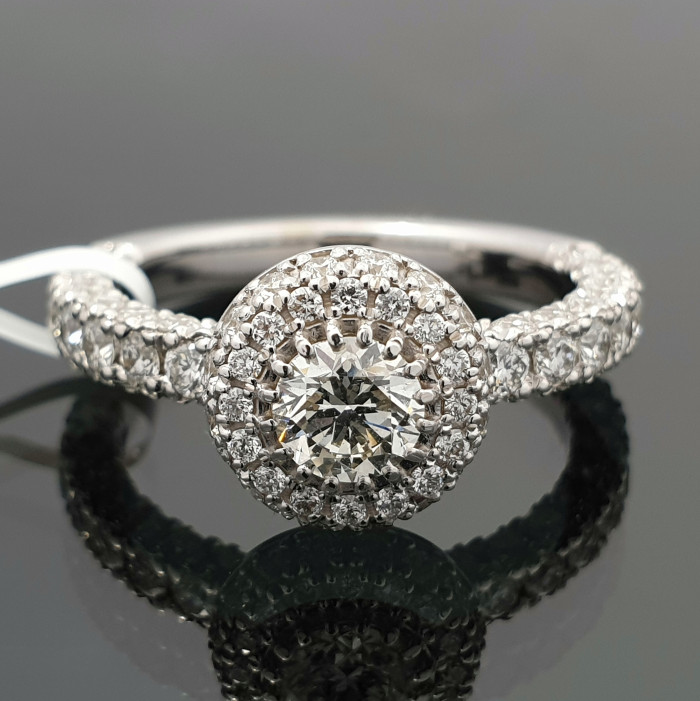 Luxury Halo Engagement Ring with Diamonds (2305)