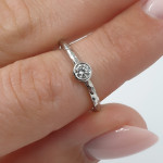 White Gold Ring with Diamond (2359) 2