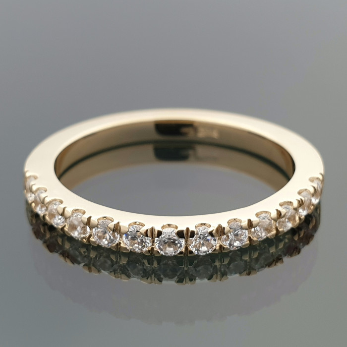 Geltono aukso žiedas su akučių juostele (1466)