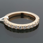 Gold ring with diamond band 