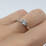 White Gold Engagement Ring with Diamond (1555) 2