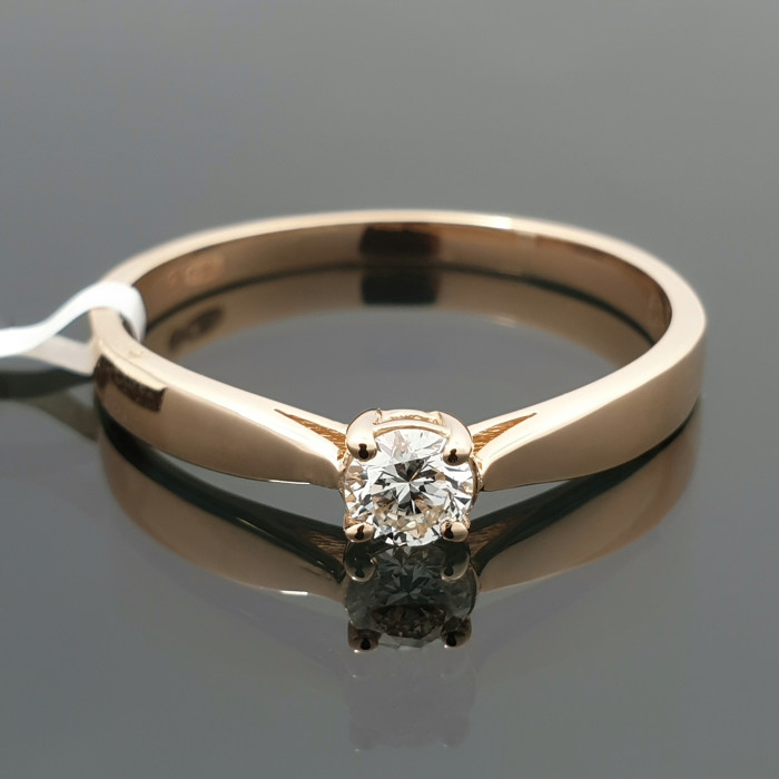 Klasikinis sužadėtuvių žiedas su deimantu (2314)
