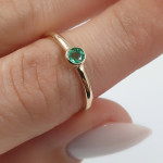 Gold Ring with Emerald (2385) 2