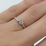 White Gold Ring with Diamonds (2392) 2