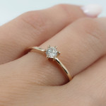 Classic engagement ring with diamond (2398) 3