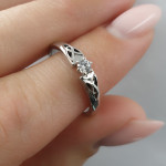 White gold ring with eye (1543) 2