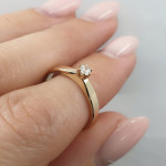 Yellow gold ring with rhinestone accent (1644) 2