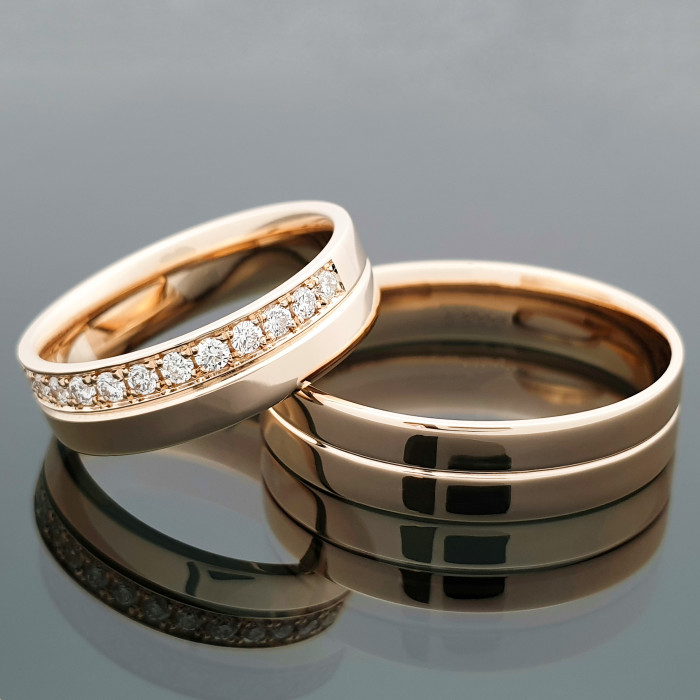Vestuviniai žiedai su deimantais (VZ155)