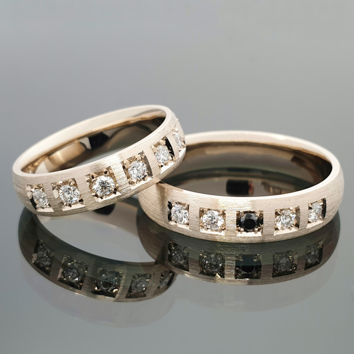 Balto aukso vestuviniai žiedai (vz167)