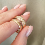 Gold wedding rings with diamonds (vz178) 2