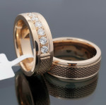 Luxury wedding rings with diamonds (vz181) 3