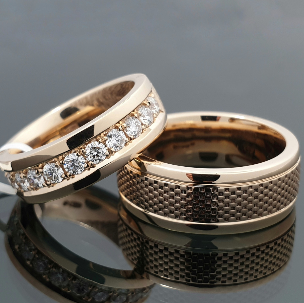 Luxury wedding rings with diamonds (vz181) 1