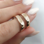 Gold wedding rings with fingerprints (182) 2