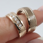 Luxury wedding rings with diamonds (vz181) 2