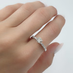 White Gold Engagement Ring with Diamonds (2383) 2