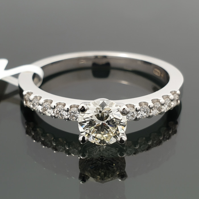 White Gold Engagement Ring with Diamonds (2383)